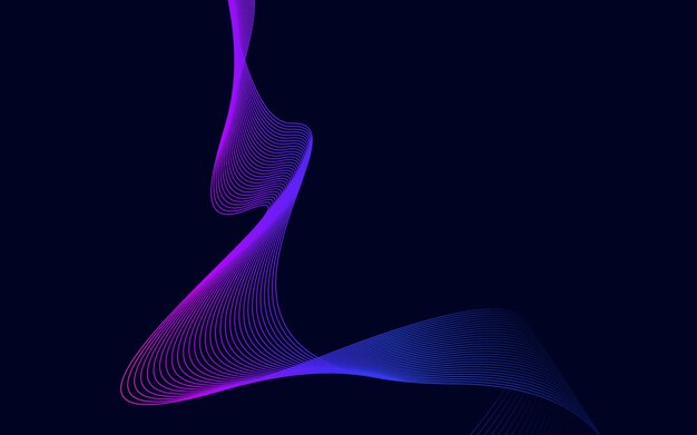 Fondo de onda abstracta de vector Fondo de ondas azules