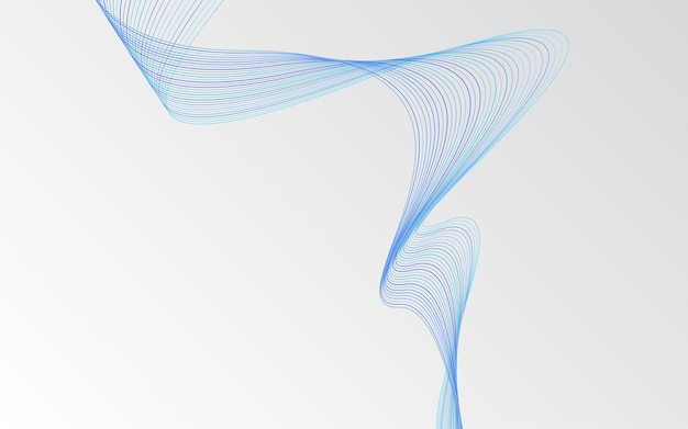 Fondo de onda abstracta de vector Fondo de ondas azules