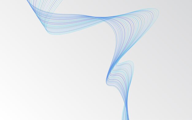 Fondo de onda abstracta de vector Fondo de ondas azules