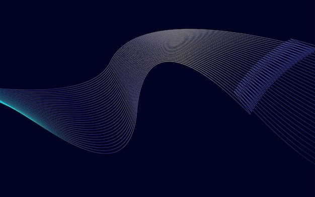 Fondo de onda abstracta de vector Fondo de ondas degradado azul