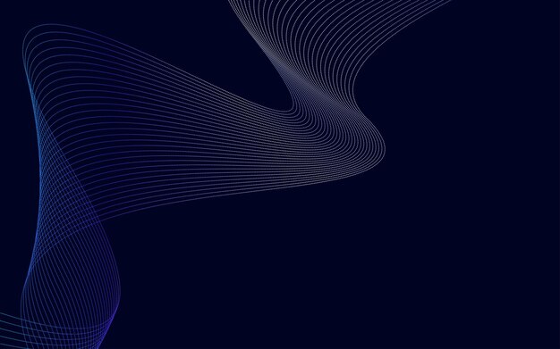 Fondo de onda abstracta de vector Fondo de ondas degradado azul