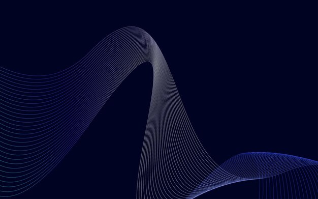 Fondo de onda abstracta de vector Fondo de ondas degradado azul
