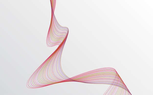 Fondo de onda abstracta de vector Fondo de ondas rojas