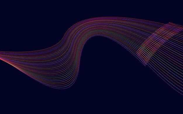 Fondo de onda abstracta de vector Fondo de ondas rojas