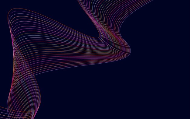 Fondo de onda abstracta de vector Fondo de ondas rojas