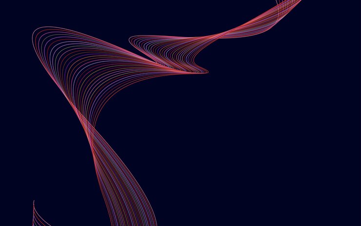 Vector gratuito fondo de onda abstracta de vector fondo de ondas rojas