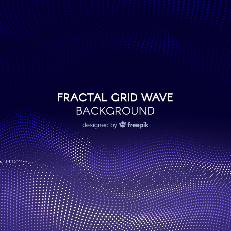 Vector gratuito fondo onda cuadrícula fractal