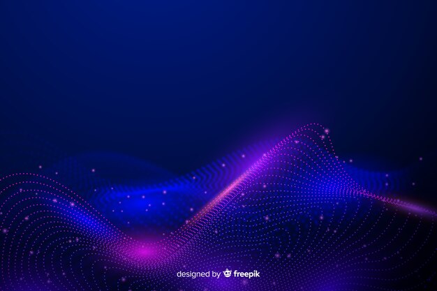 Fondo onda cuadrícula fractal