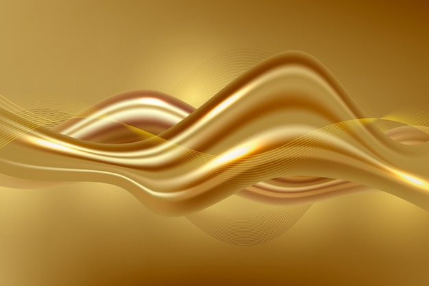 Fondo de onda dorada suave