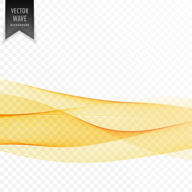 Fondo de onda elegante abstracto amarillo