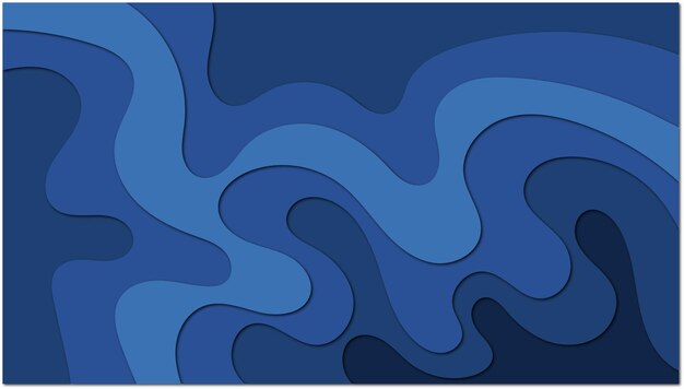 Fondo de onda de forma cortada en papel abstracto