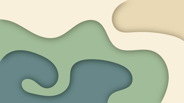 Fondo de onda de forma cortada en papel abstracto