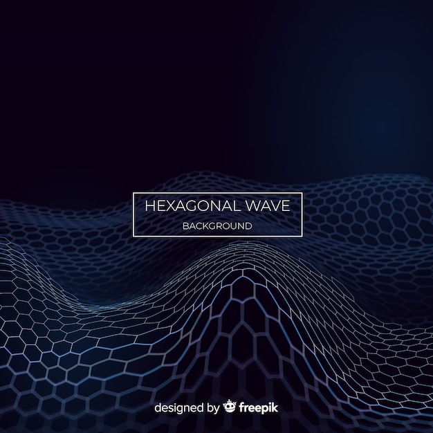 Fondo de onda hexagonal