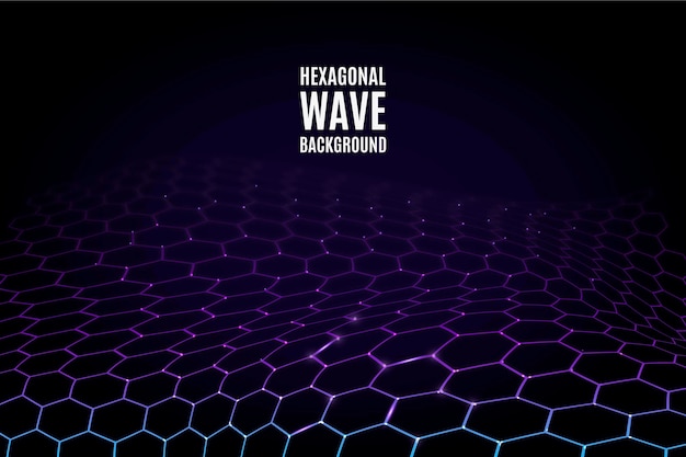 Fondo de onda hexagonal