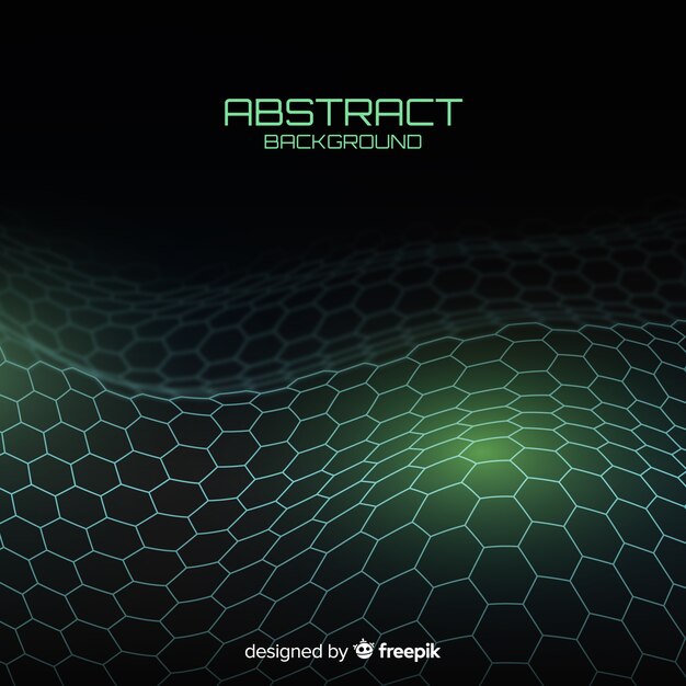 Fondo de onda hexagonal