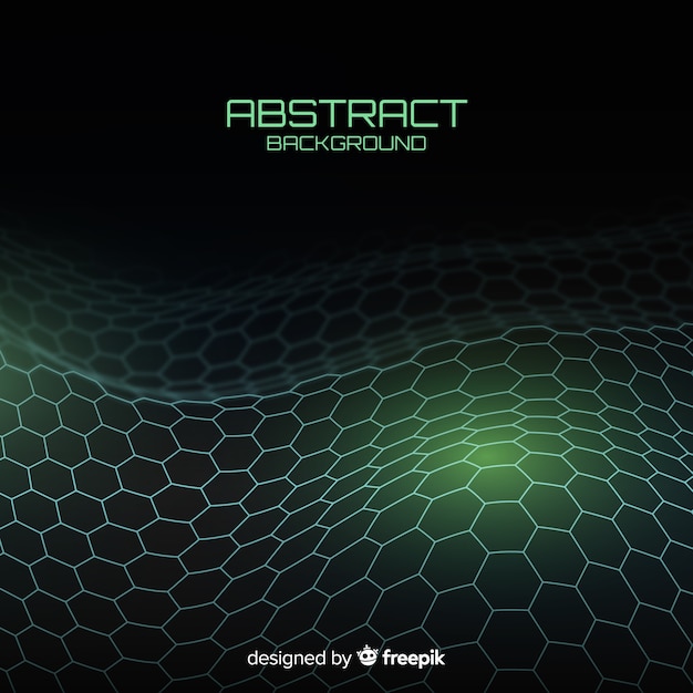 Fondo de onda hexagonal