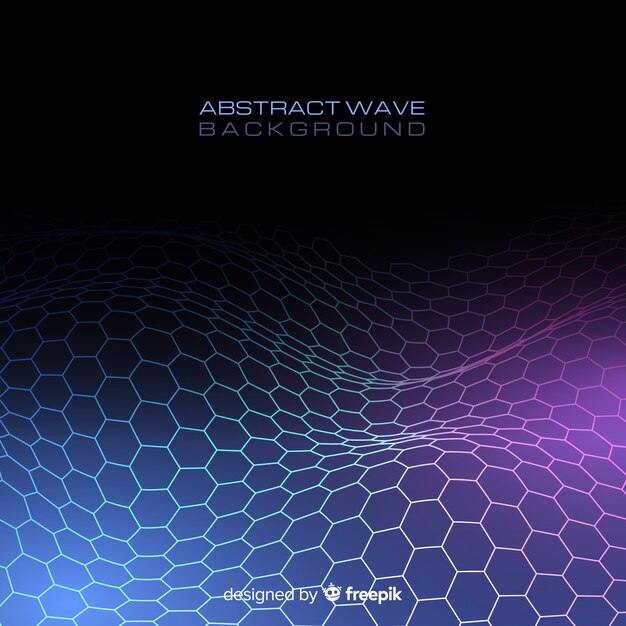 Fondo de onda hexagonal
