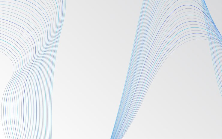Vector gratuito fondo de onda de línea de tecnología de color azul abstracto