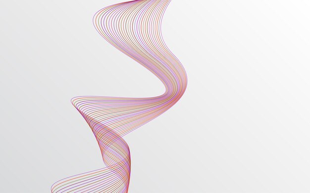 Fondo de onda de línea de tecnología de color rojo abstracto
