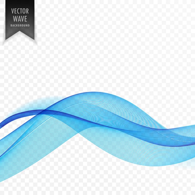 Fondo de onda lisa abstracta azul
