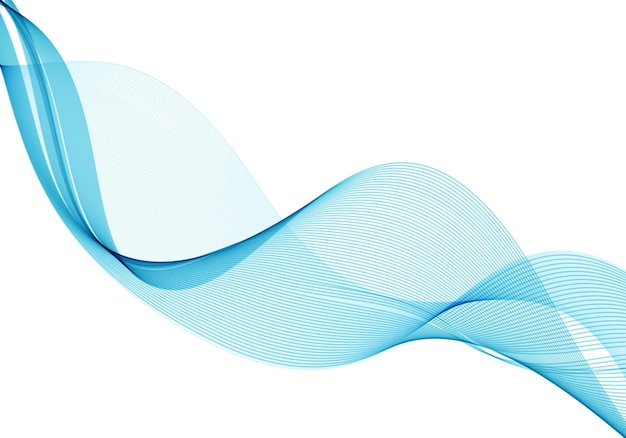 Fondo de onda que fluye humo azul abstracto