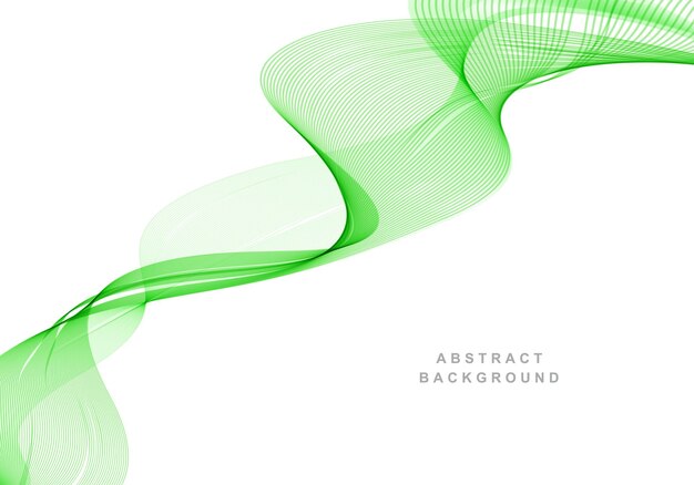 Fondo de onda que fluye humo verde abstracto