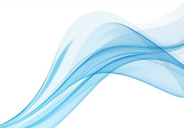 Fondo de onda que fluye línea azul moderna