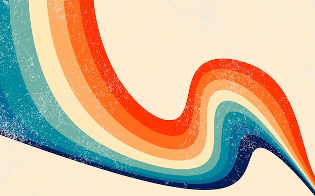 Fondo de onda retro abstracto