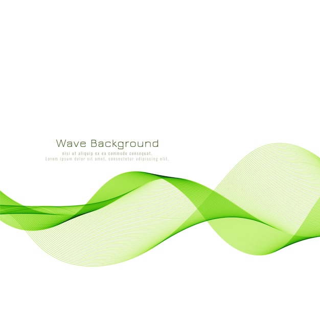 Fondo de onda verde con estilo moderno