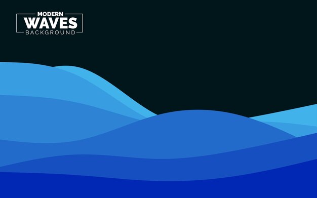 Fondo de ondas abstractas Composición de formas dinámicas Ilustración vectorial