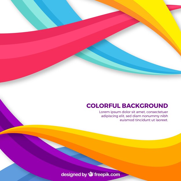 Fondo de ondas de colores