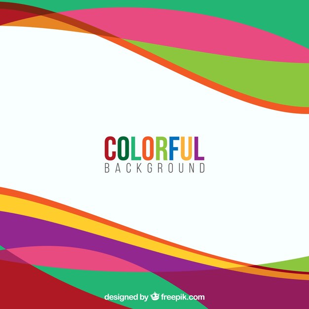 Fondo de ondas coloridas 