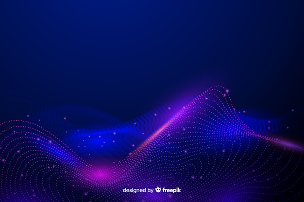 Fondo de ondas de la cuadrícula fractal