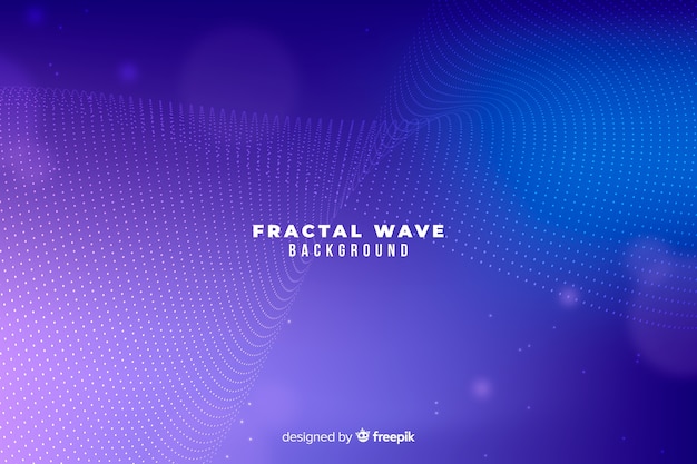Fondo de ondas de la cuadrícula fractal