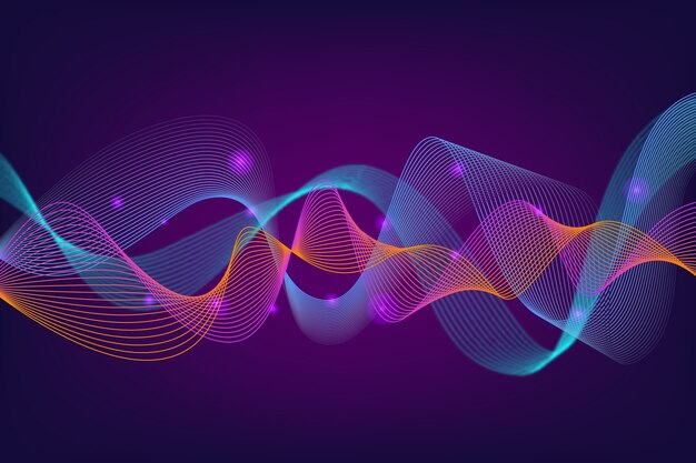 Fondo de ondas de ecualizador de colores