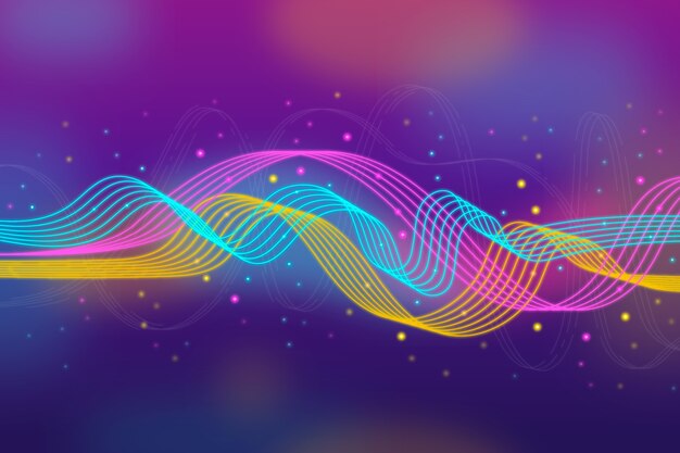 Fondo de ondas de ecualizador de colores