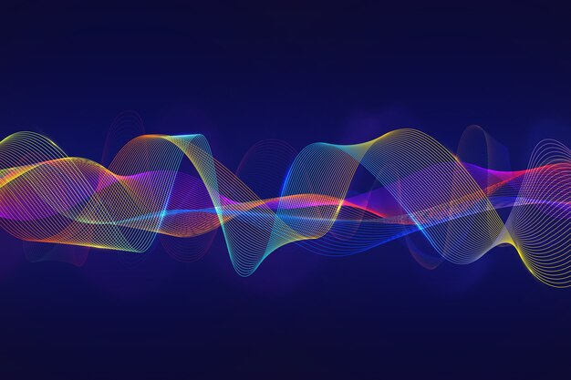 Fondo de ondas de ecualizador de colores