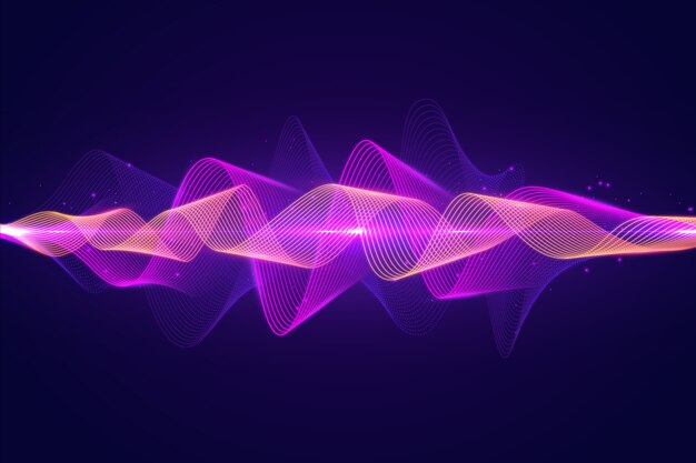 Fondo de ondas de ecualizador de colores
