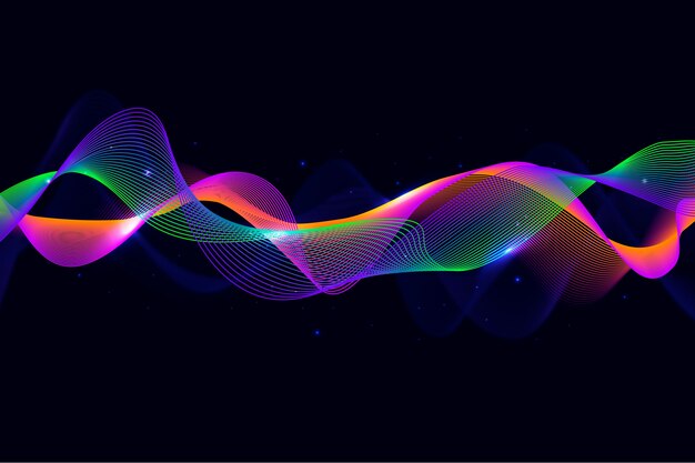 Fondo de ondas de ecualizador de colores