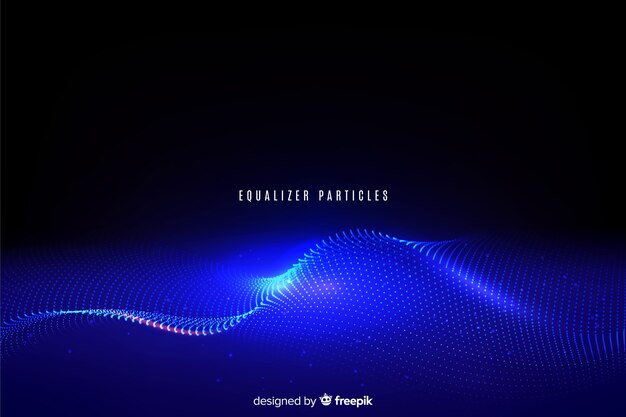 Fondo de ondas fractales brillantes de rejilla