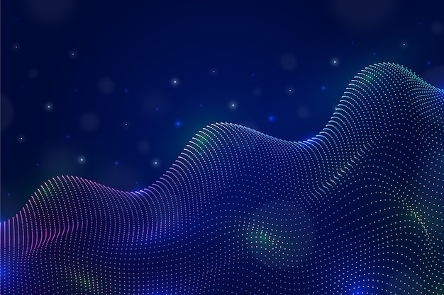 Fondo de ondas de partículas de gradiente