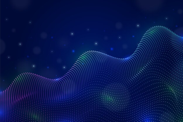 Fondo de ondas de partículas de gradiente
