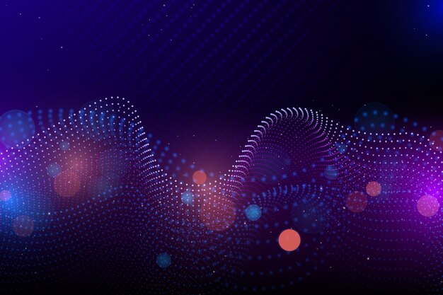 Fondo de ondas de partículas de gradiente