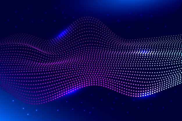 Fondo de ondas de partículas de gradiente