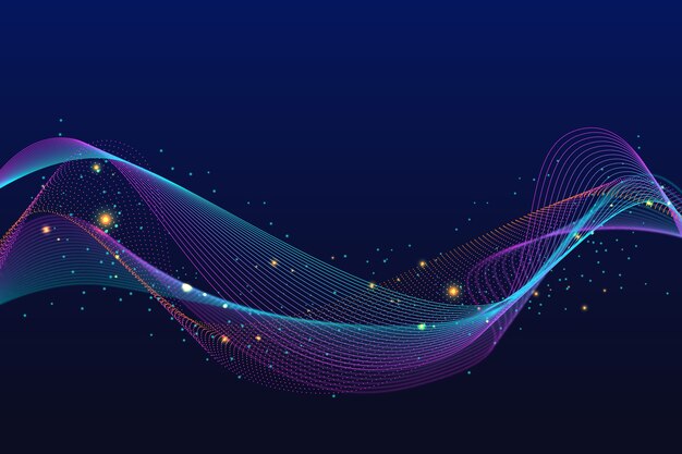 Fondo de ondas de partículas de gradiente