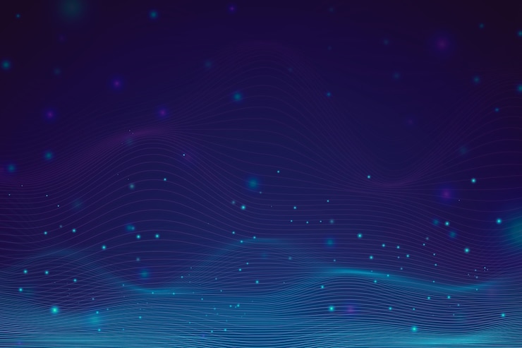 Vector gratuito fondo de ondas de partículas de gradiente