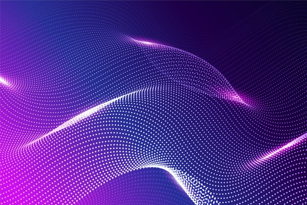 Fondo de ondas de partículas de gradiente