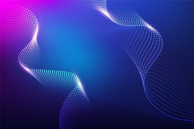 Fondo de ondas de partículas de gradiente