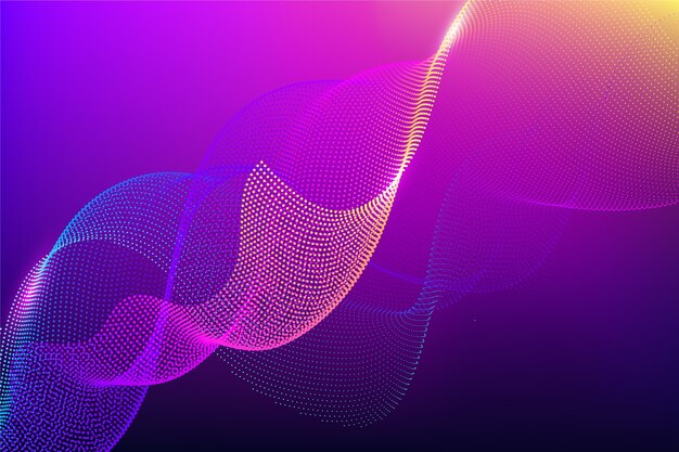 Fondo de ondas de partículas de gradiente