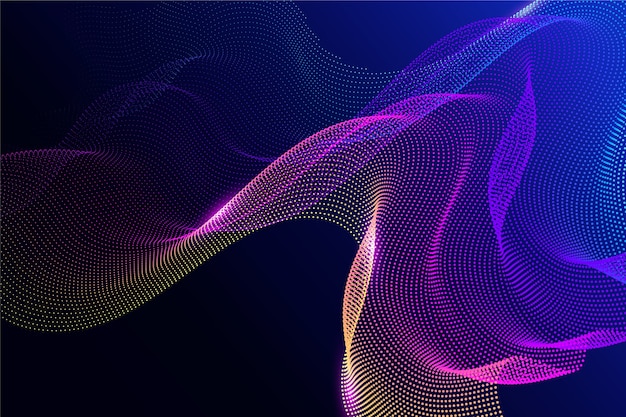 Fondo de ondas de partículas de gradiente